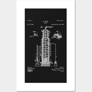 Whisky Patent - Whisky Still Art - Black Chalkboard Posters and Art